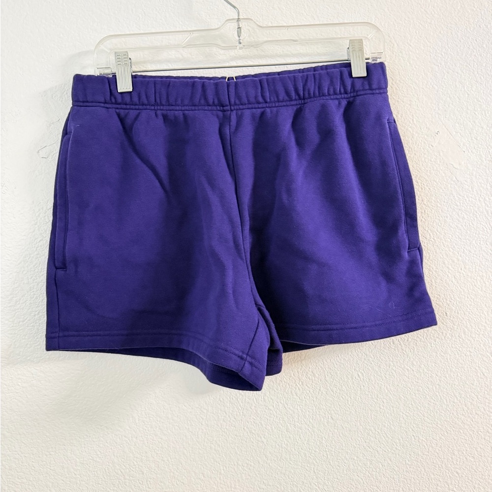 Skims Cotton Fleece Classic Short in Purple Concord BO-SHO-4498 Size Large - Picture 2 of 3